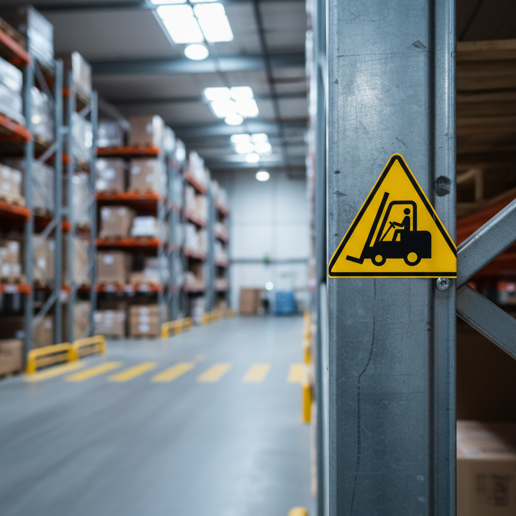 Gaffeltrucks og andre industrikøretøjer skilt ISO W014 - Billede 3