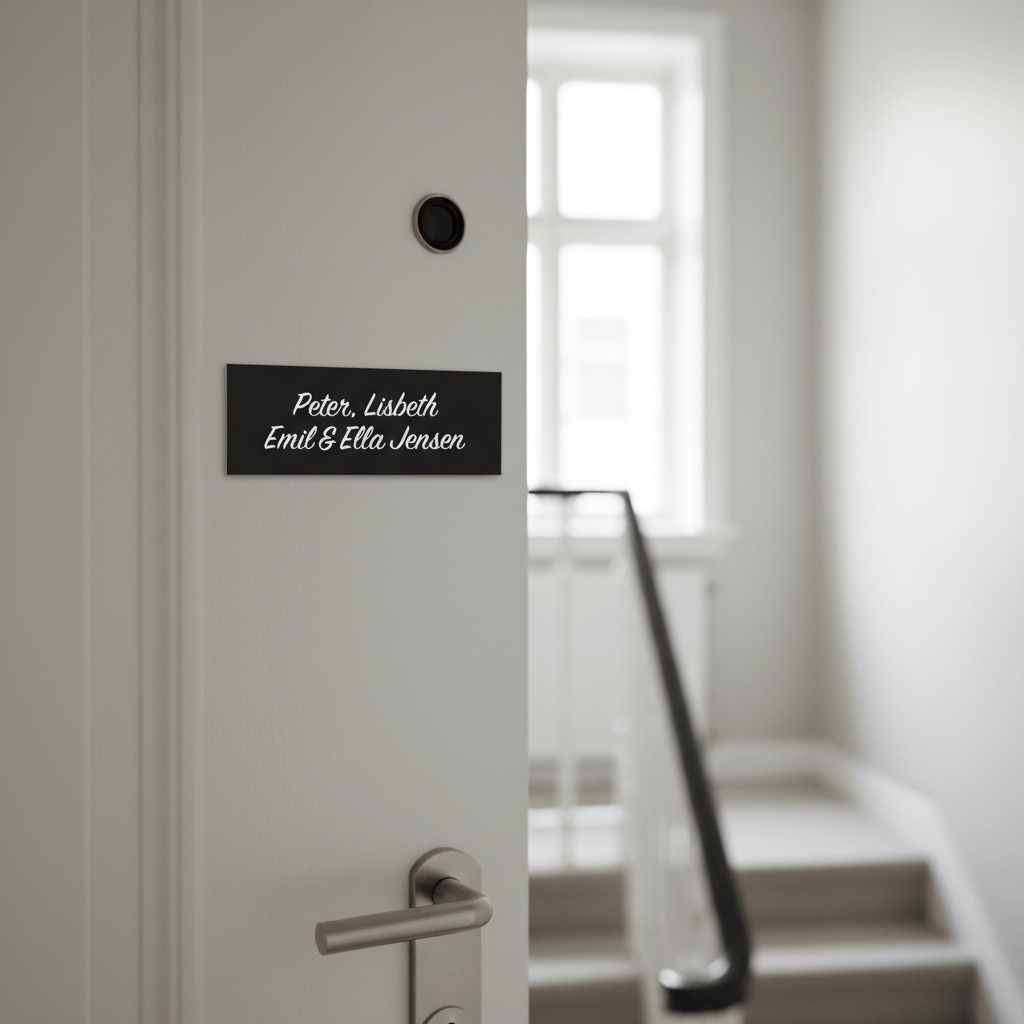 Dørskilte happy black - Billede 5