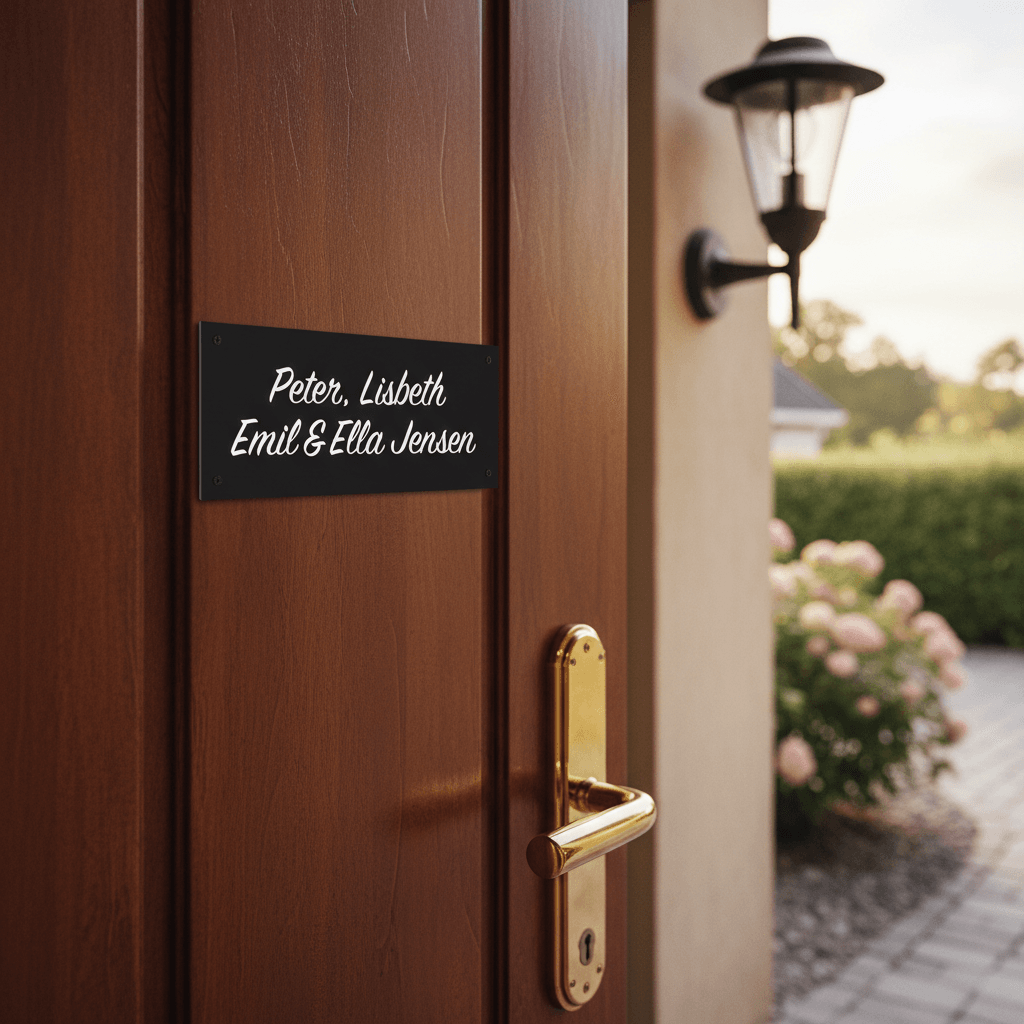 Dørskilte happy black - Billede 3