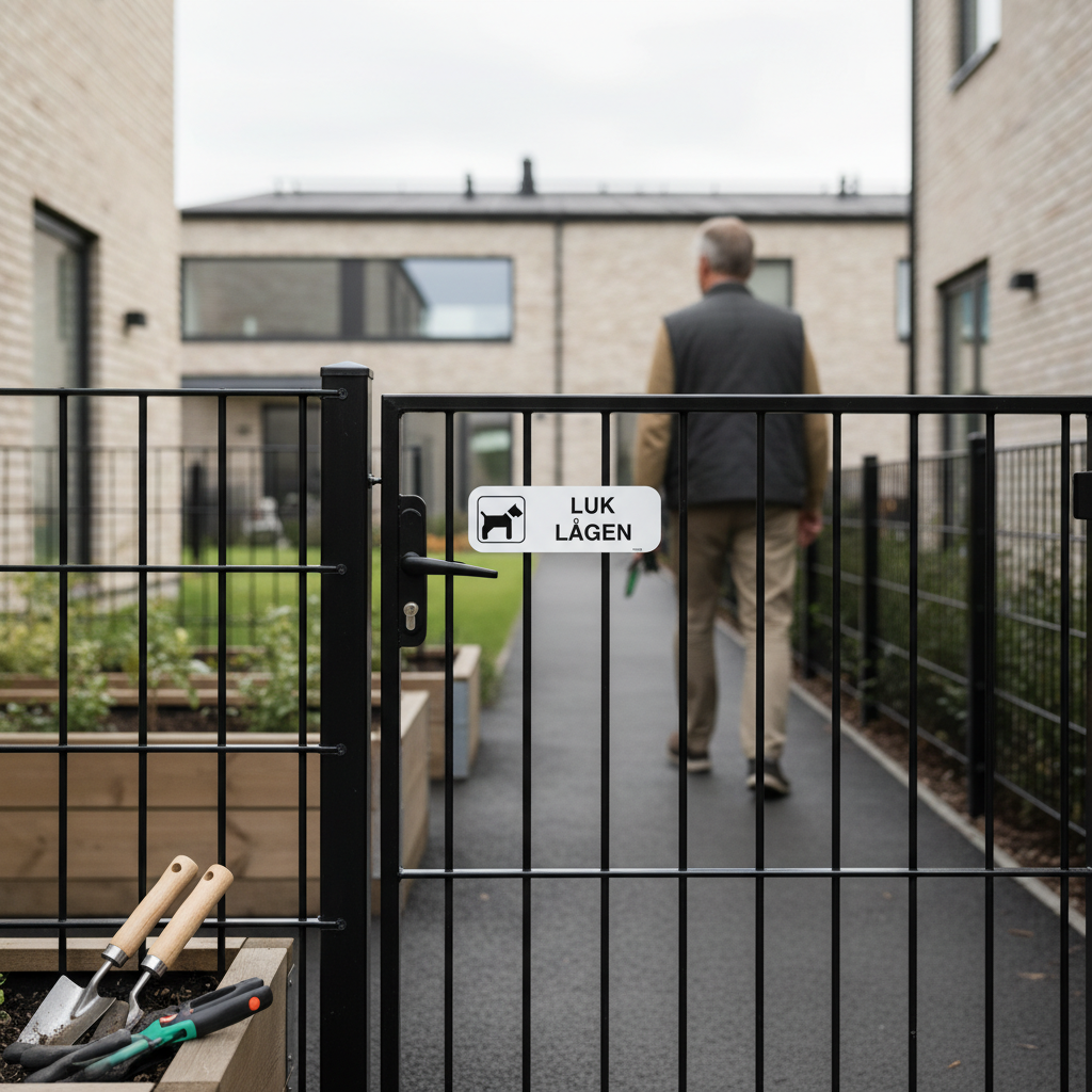 Luk lågen skilt med hund hvidt - Billede 4