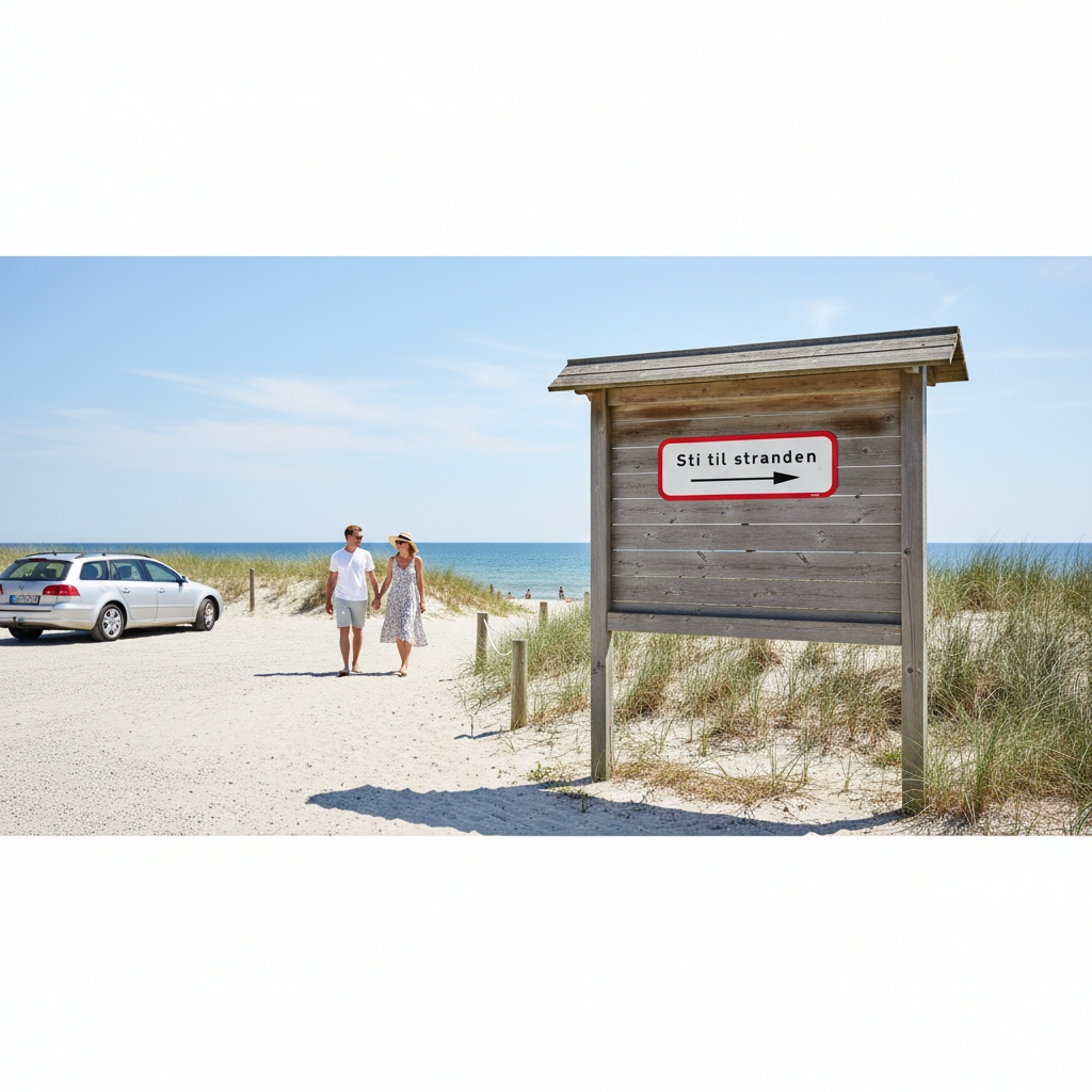 Sti til stranden skilt - Billede 5