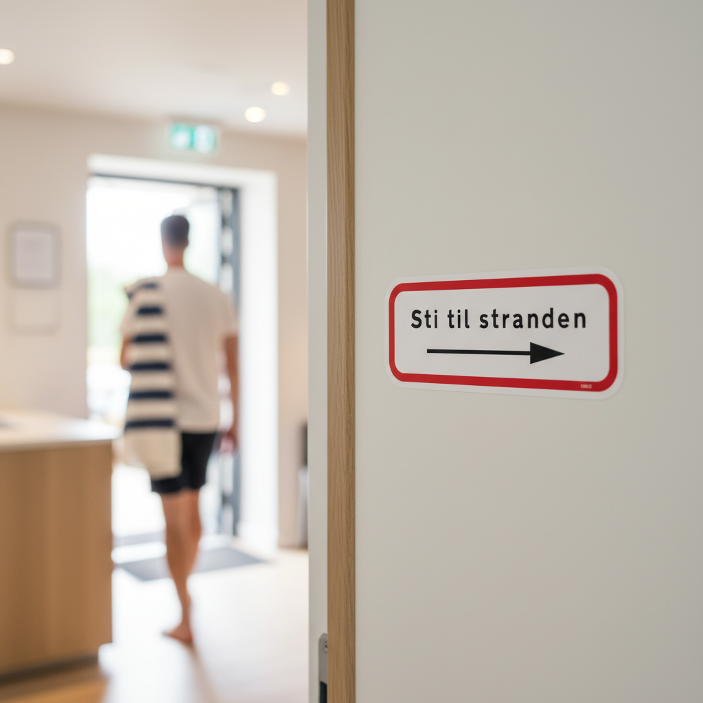 Sti til stranden skilt - Billede 4