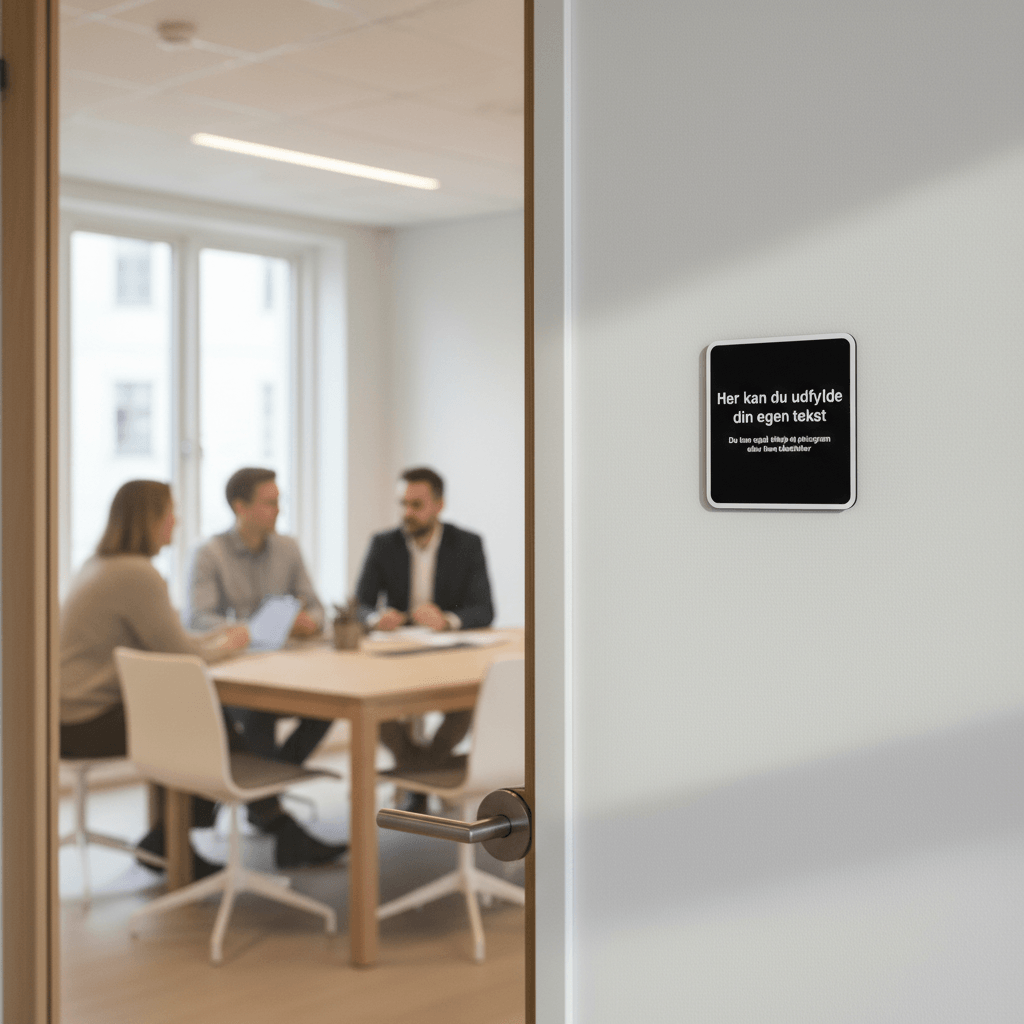 Sort design-selv kvadratisk skilt - Billede 5