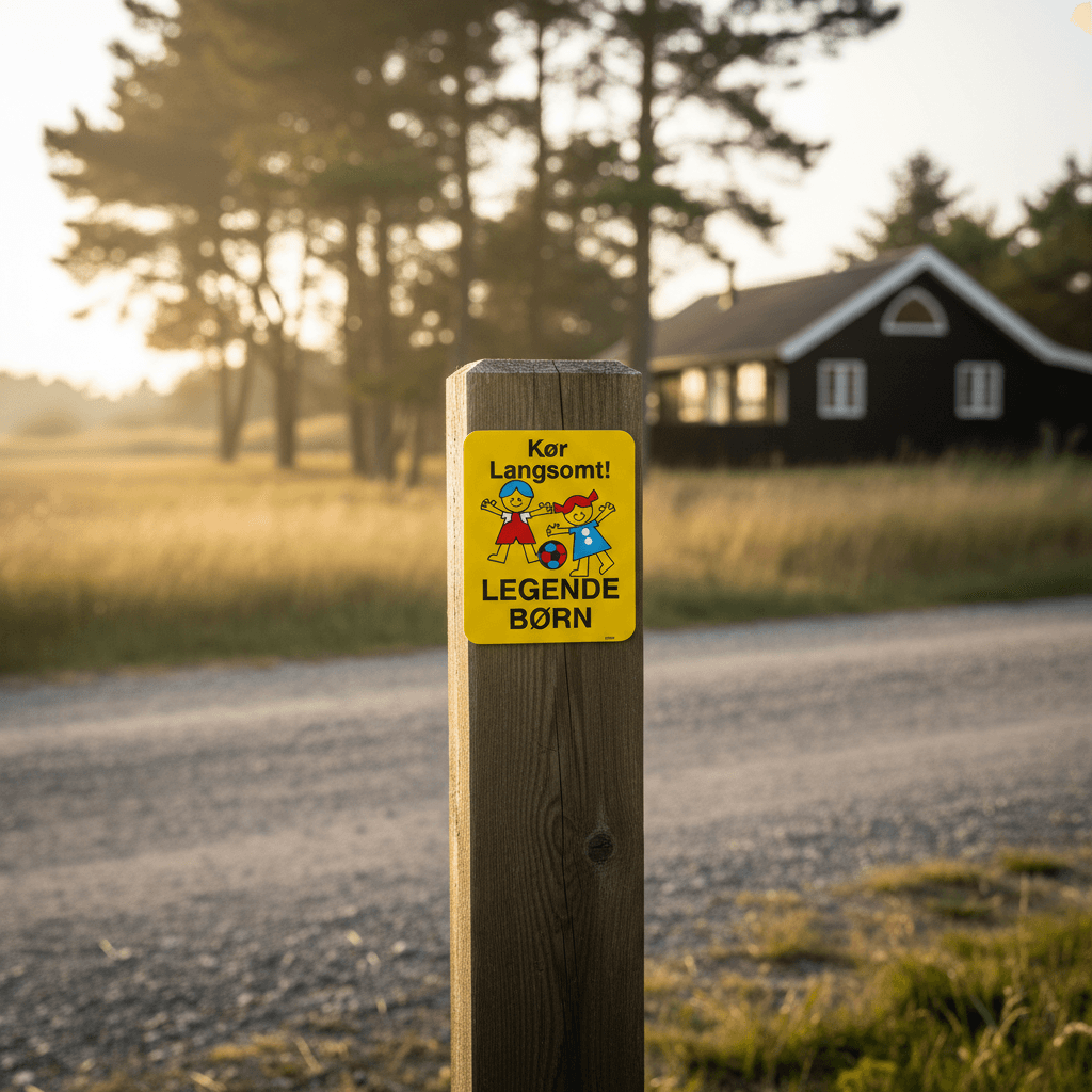 Kør langsomt legende børn skilt - Billede 4