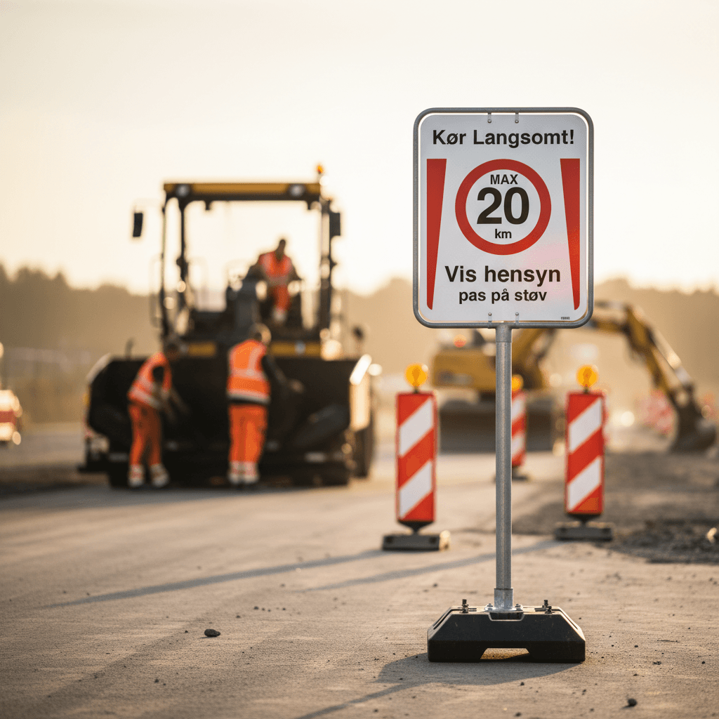 Kør Langsomt Max 20 km. Vis hensyn pas på støv skilt - Billede 5