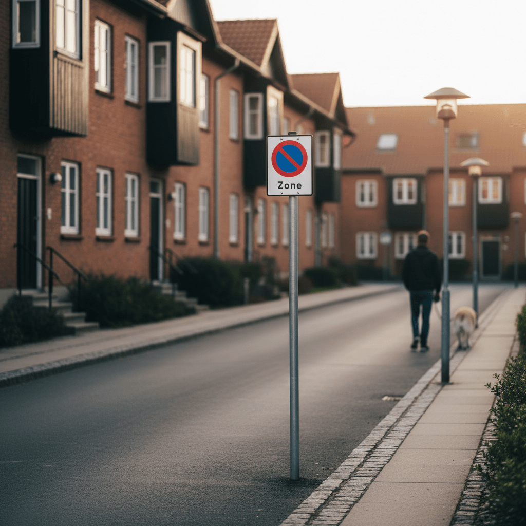 E68,1 Parkeringsforbuds zoner. Oplysningstavle skilt - Billede 4