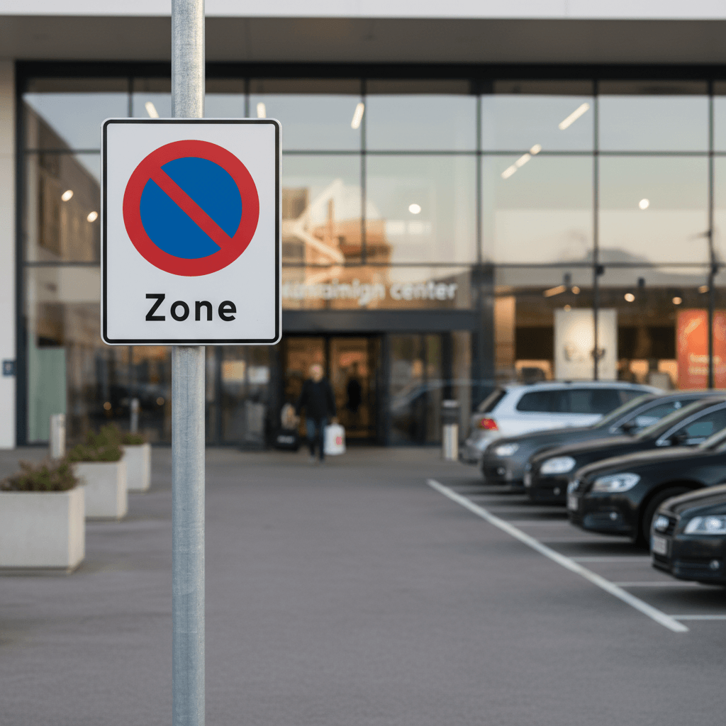 E68,1 Parkeringsforbuds zoner. Oplysningstavle skilt - Billede 3