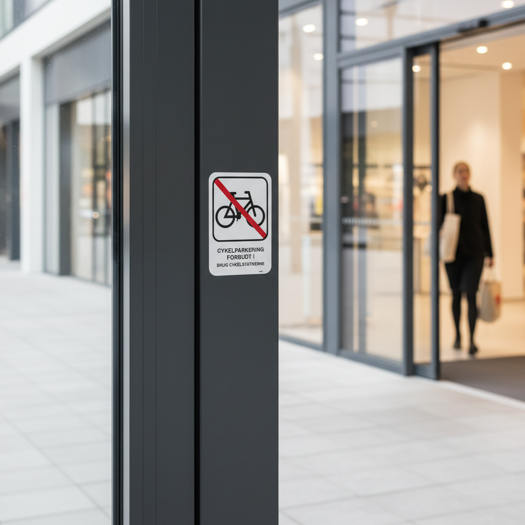 Cykler fjernes uden ansvar Benyt venligst cykelstativet skilt - Billede 2