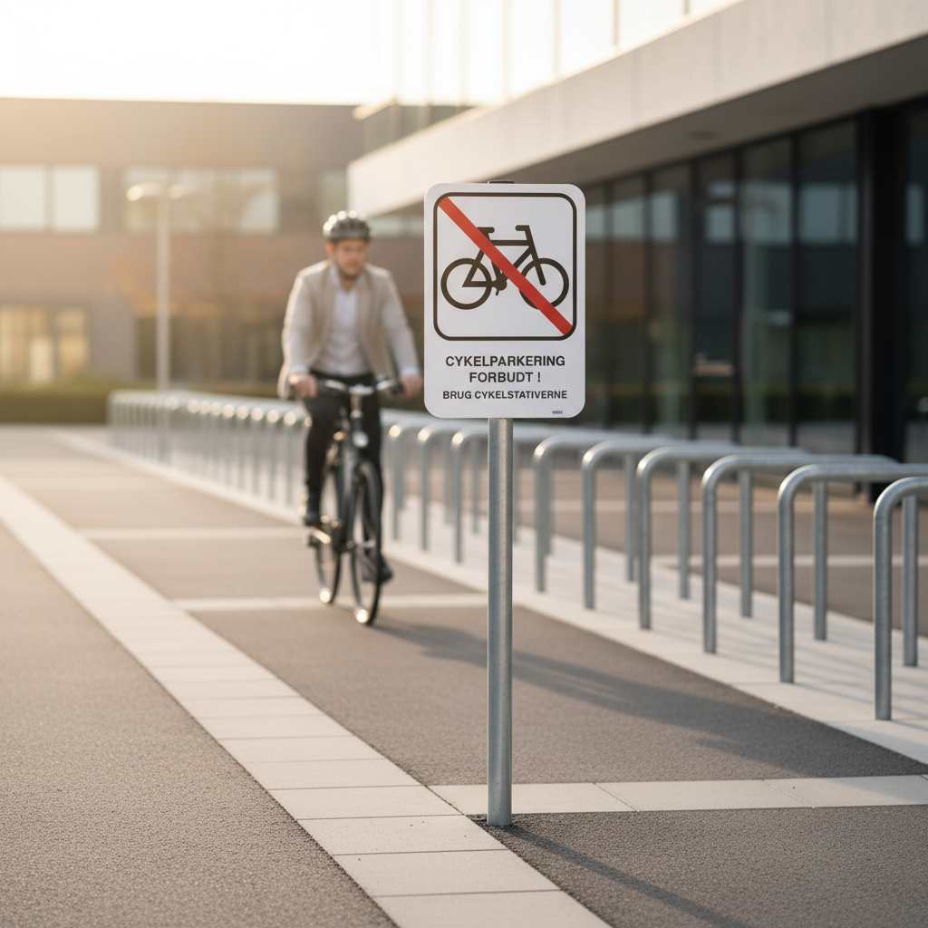 Cykler fjernes uden ansvar Benyt venligst cykelstativet skilt - Billede 4
