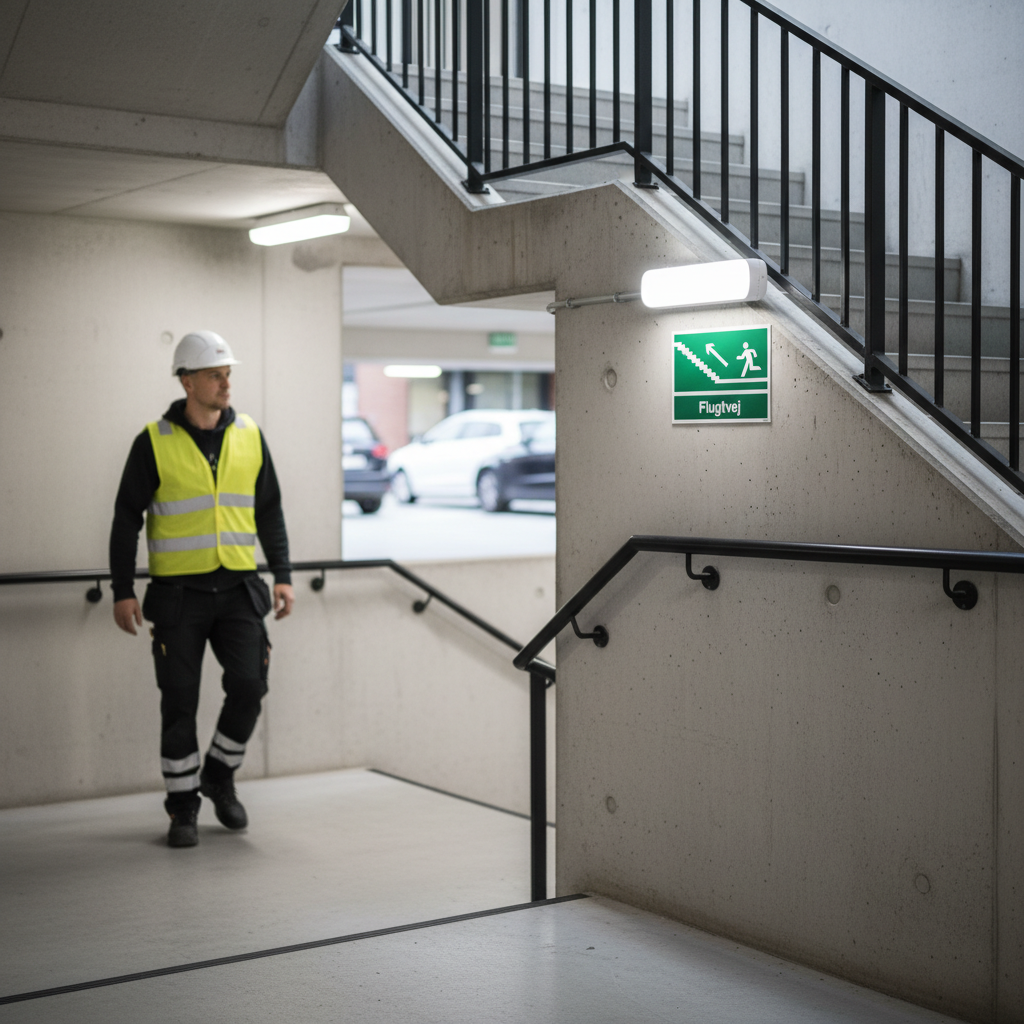 Flugtvej Trappe op skilt - Billede 2