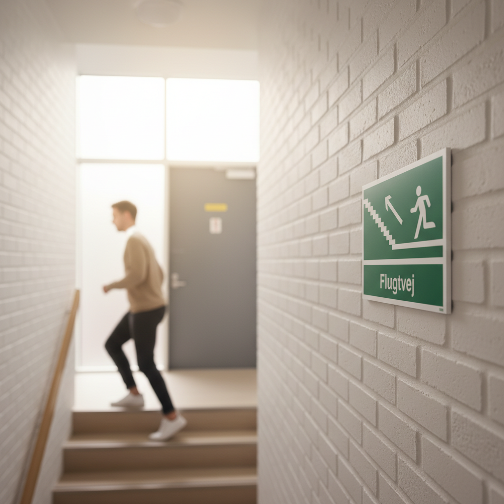Flugtvej Trappe op skilt - Billede 4