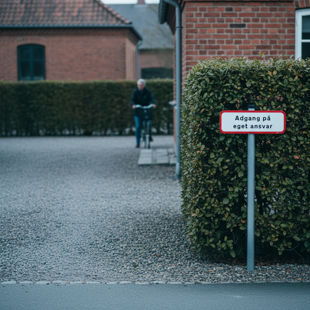 Adgang på eget ansvar skilt - Billede 5