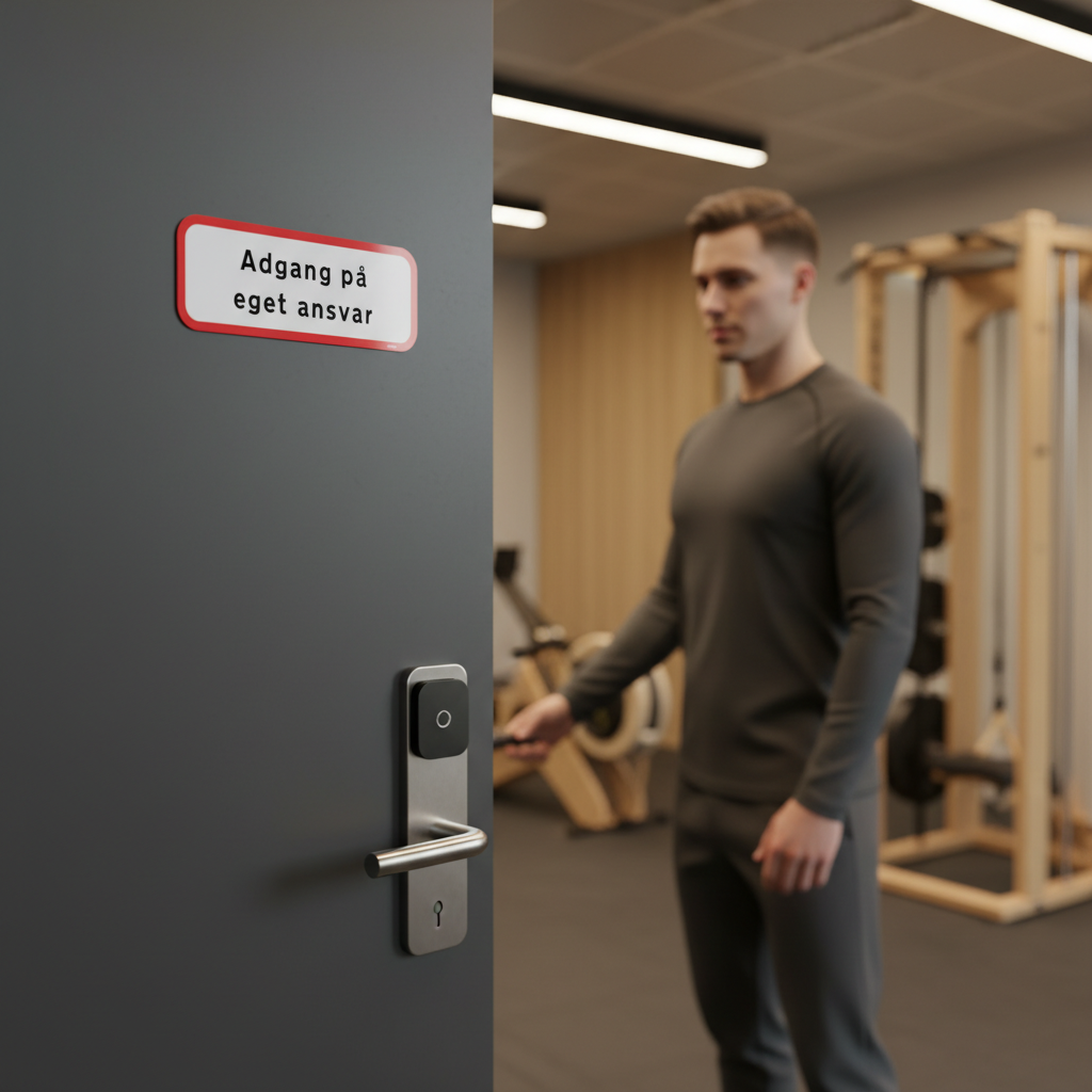 Adgang på eget ansvar skilt - Billede 4