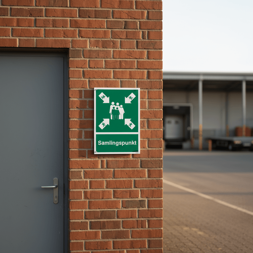 Samlingspunkt skilt - Billede 2