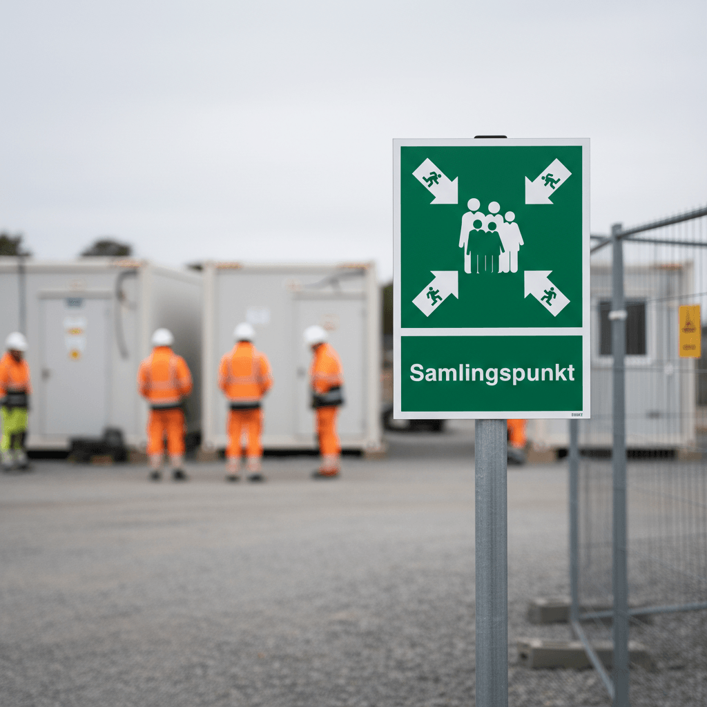 Samlingspunkt skilt - Billede 5