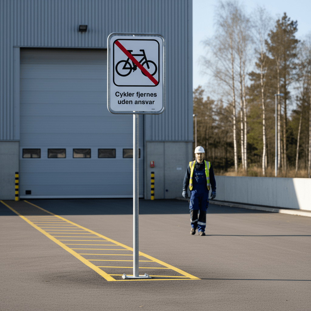 Cykler fjernes uden ansvar skilt - Billede 4