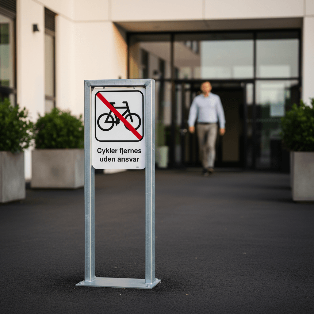 Cykler fjernes uden ansvar skilt - Billede 5