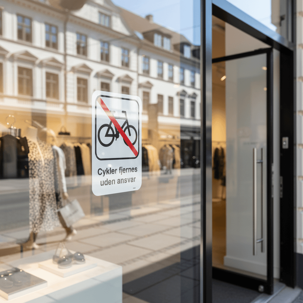 Cykler fjernes uden ansvar skilt - Billede 2