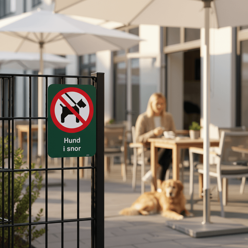 Hund i snor skilt - Billede 5