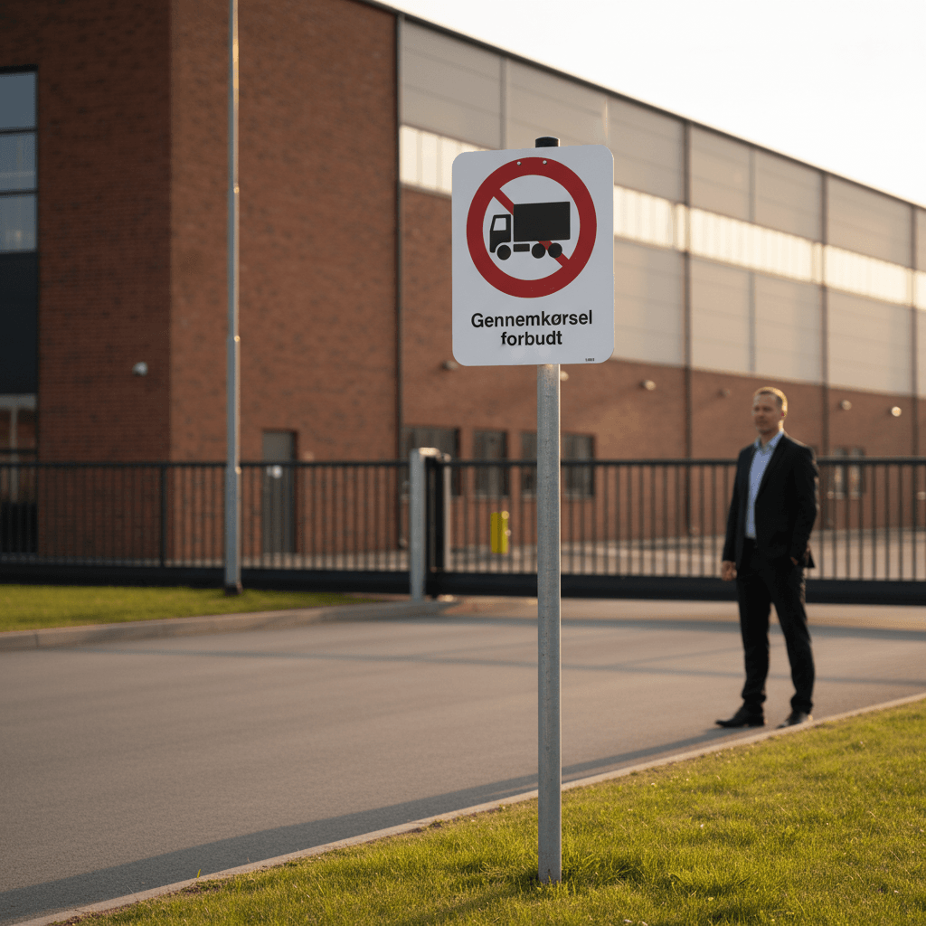 Gennemkørsel forbudt skilt - Billede 5