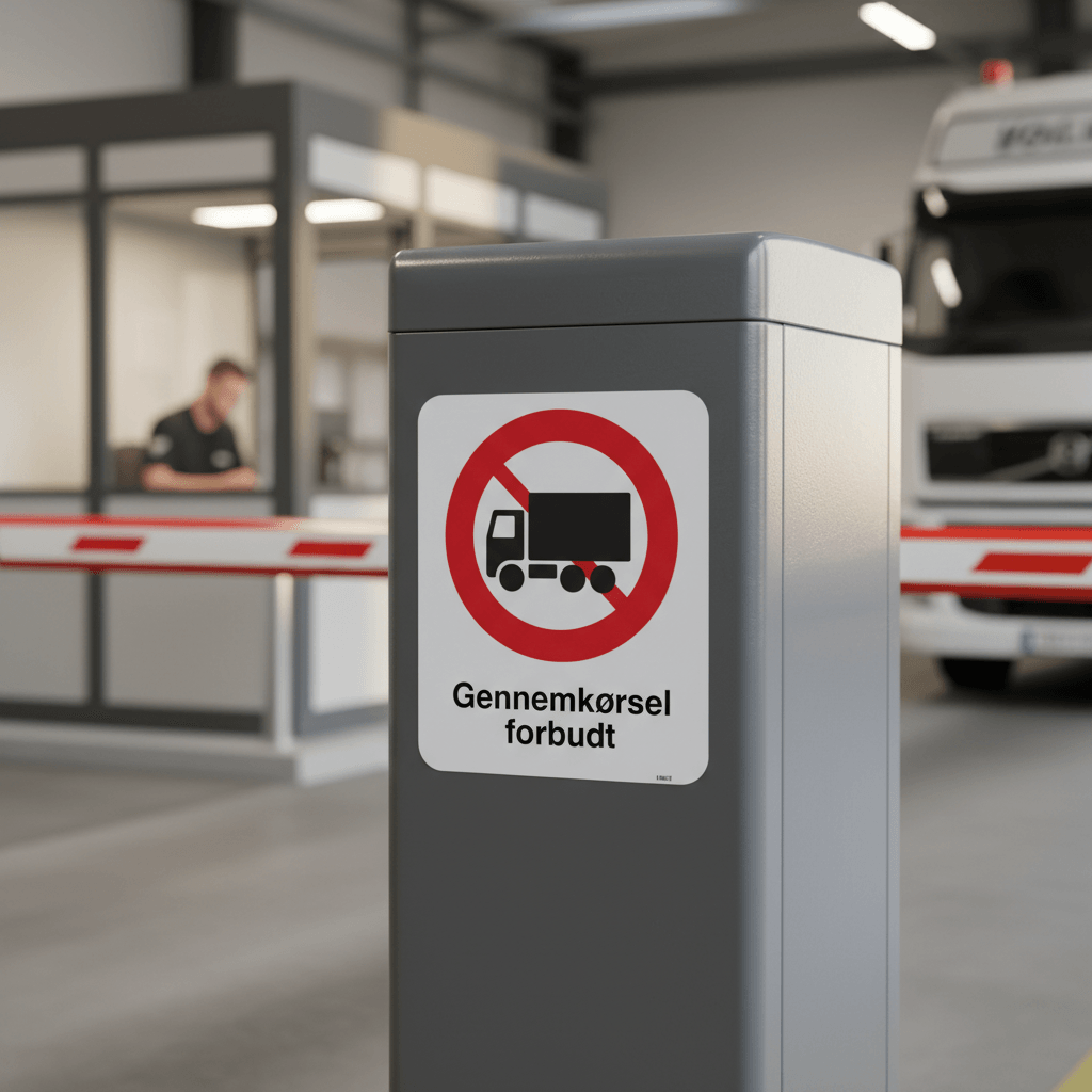 Gennemkørsel forbudt skilt - Billede 2