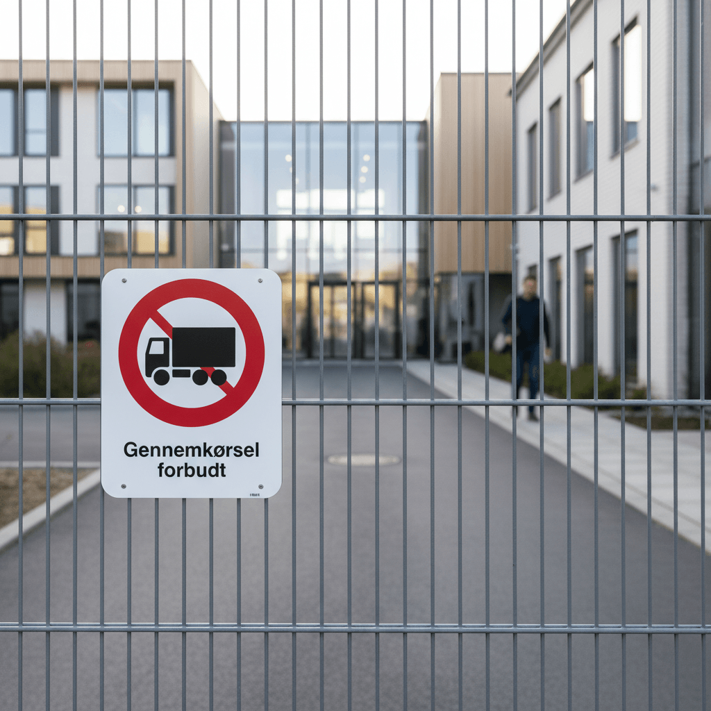 Gennemkørsel forbudt skilt - Billede 3