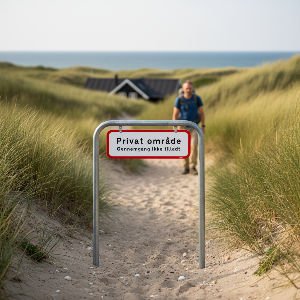 Privat område gennemgang ikke tilladt skilt - Billede 2
