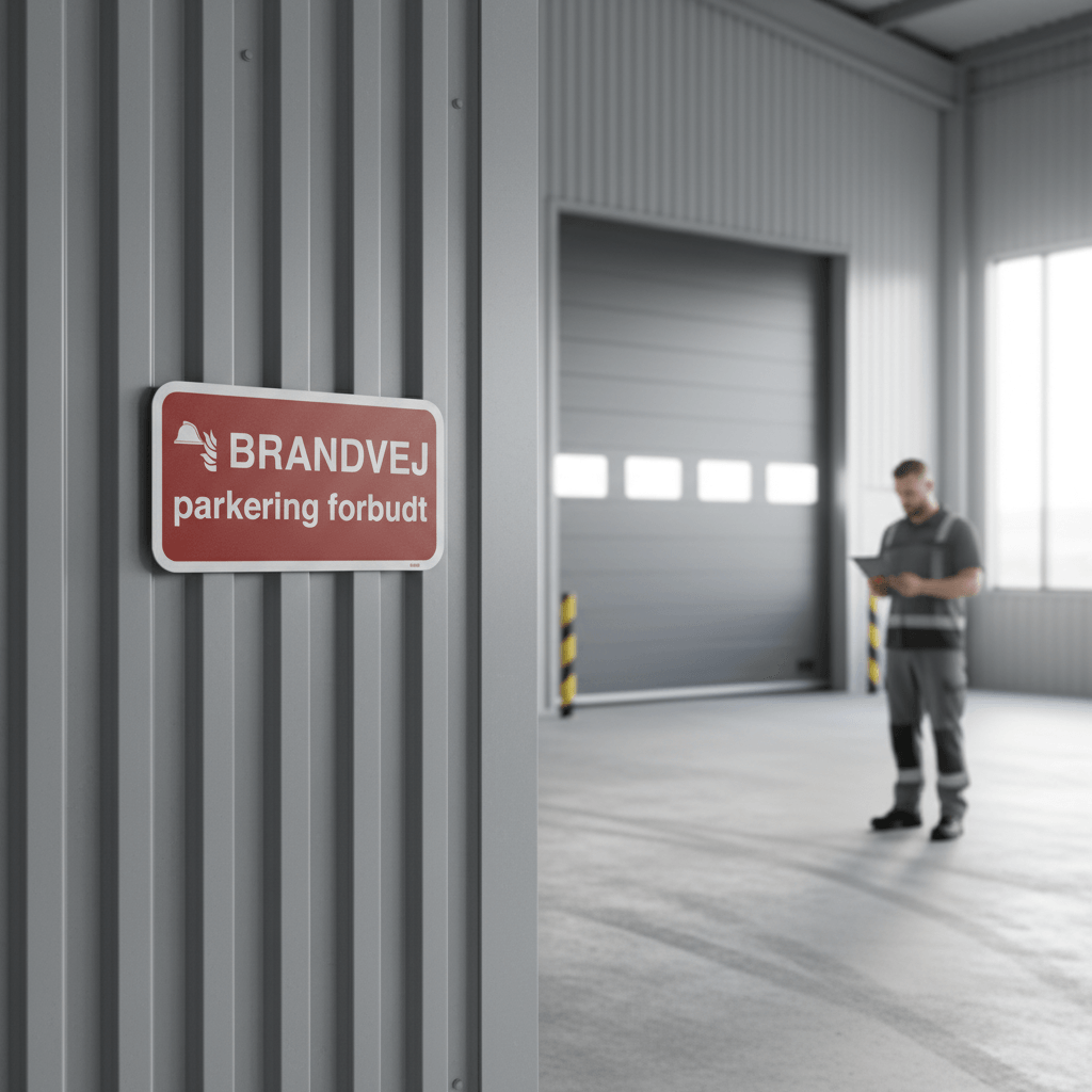 Brandvej parkering forbudt skilt - Billede 2