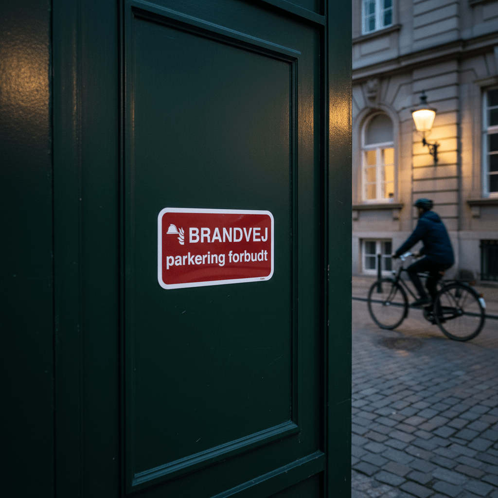 Brandvej parkering forbudt skilt - Billede 3
