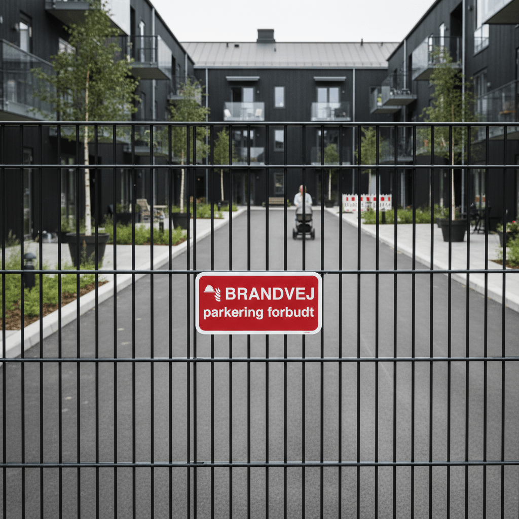 Brandvej parkering forbudt skilt - Billede 5