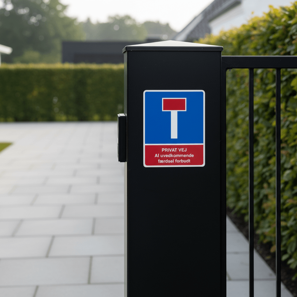 Blind vej skilt - Privat vej Al uvedkommende færdsel forbudt - Billede 5