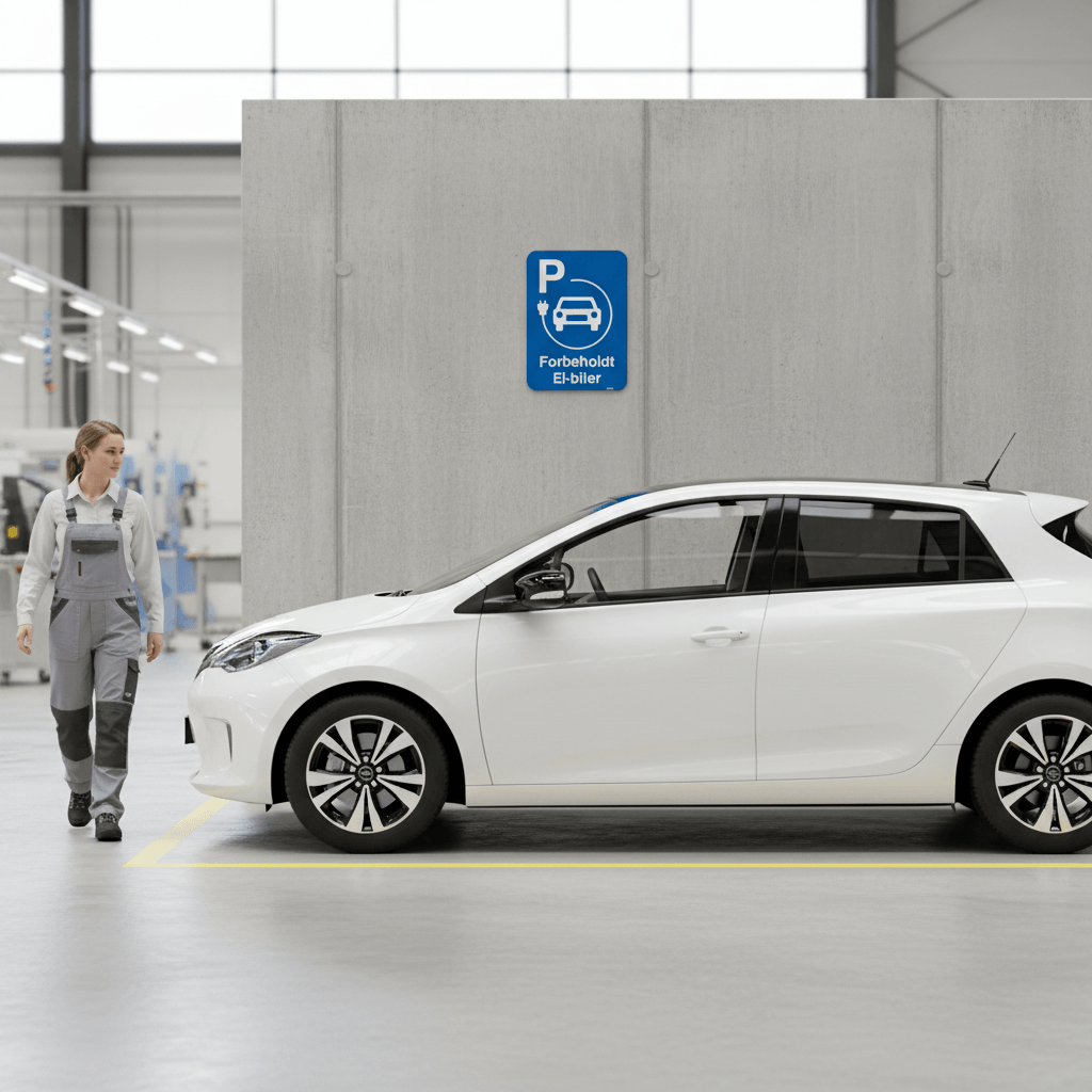 P skilt elbil - Forbeholdt elbiler - Billede 2