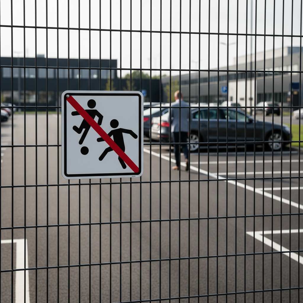 Boldspil forbudt - piktogram skilt - Billede 3