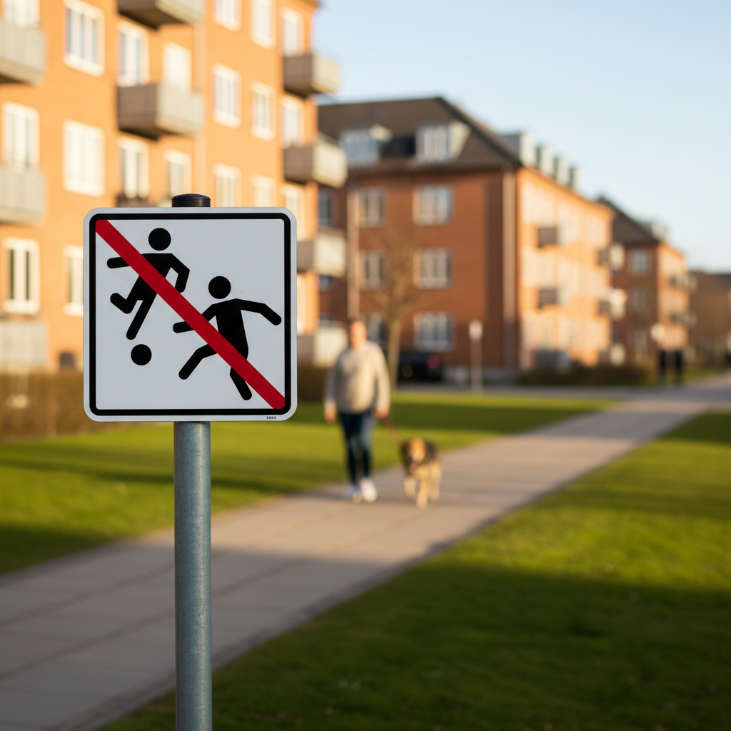 Boldspil forbudt - piktogram skilt - Billede 4