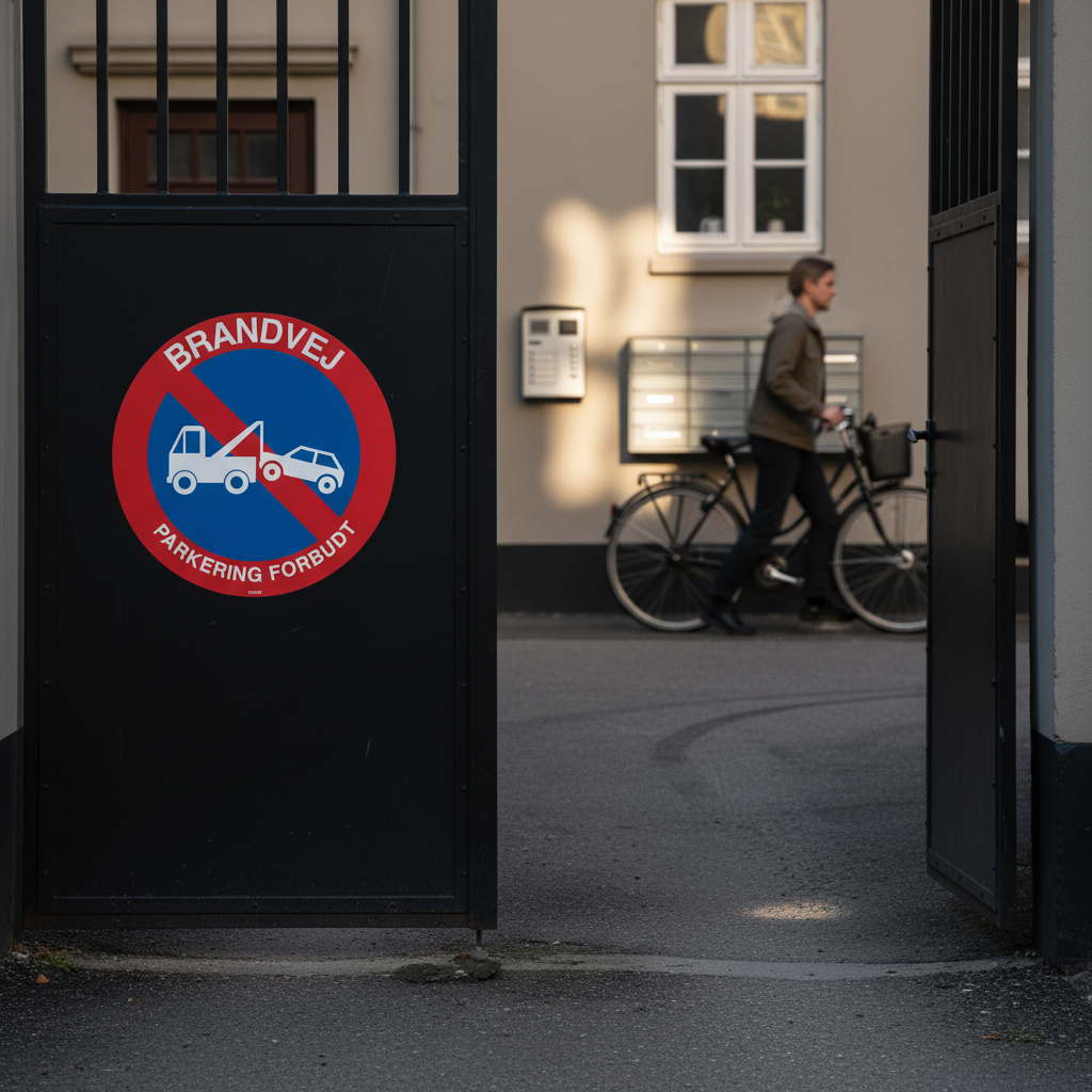 Brandvej Parkering forbudt skilt - Billede 4
