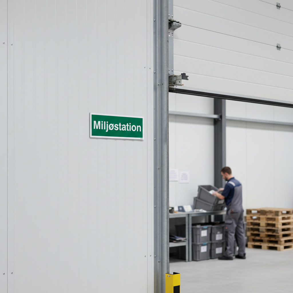 Miljøstation skilte. - Billede 2