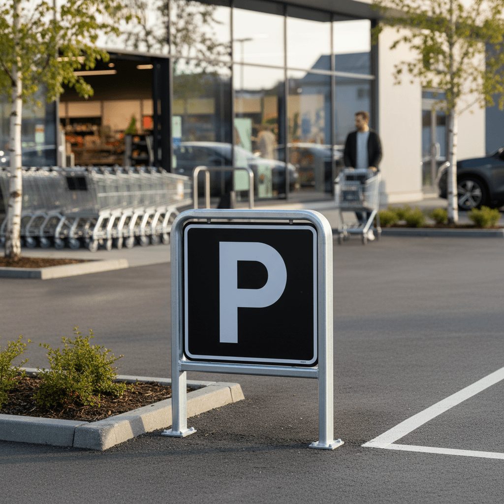 E33,1 sort Parkeringsskilt - Billede 5