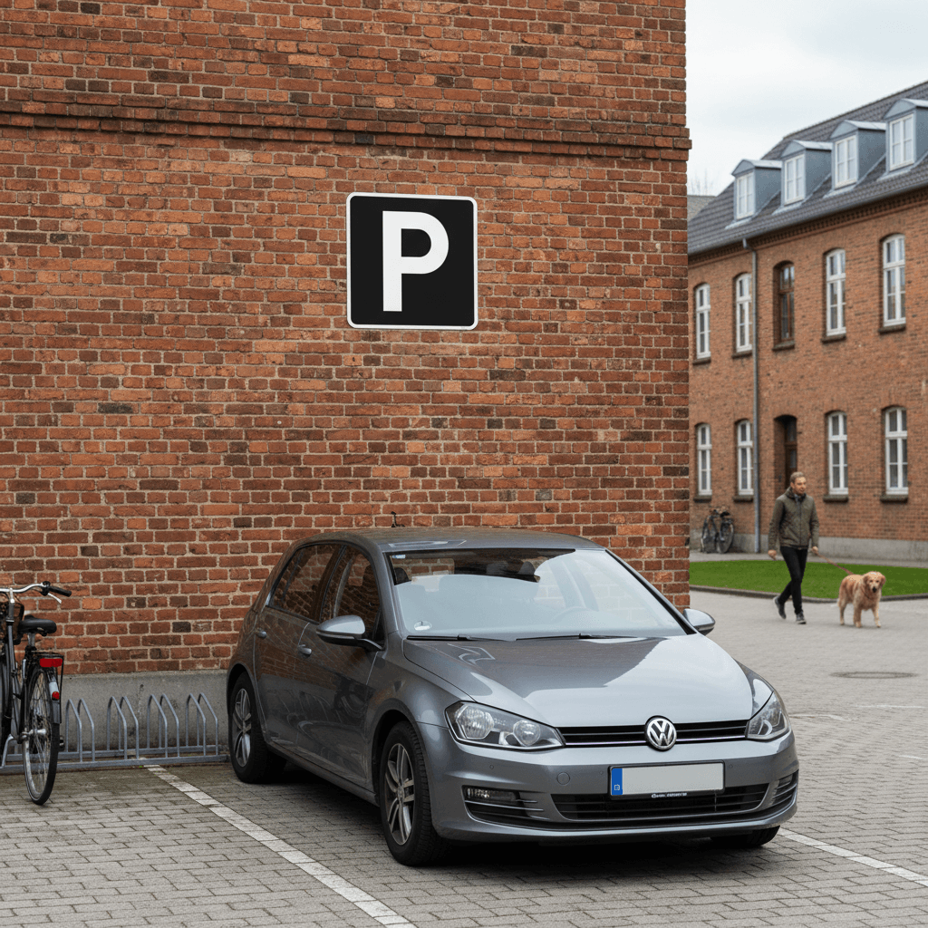 E33,1 sort Parkeringsskilt - Billede 2