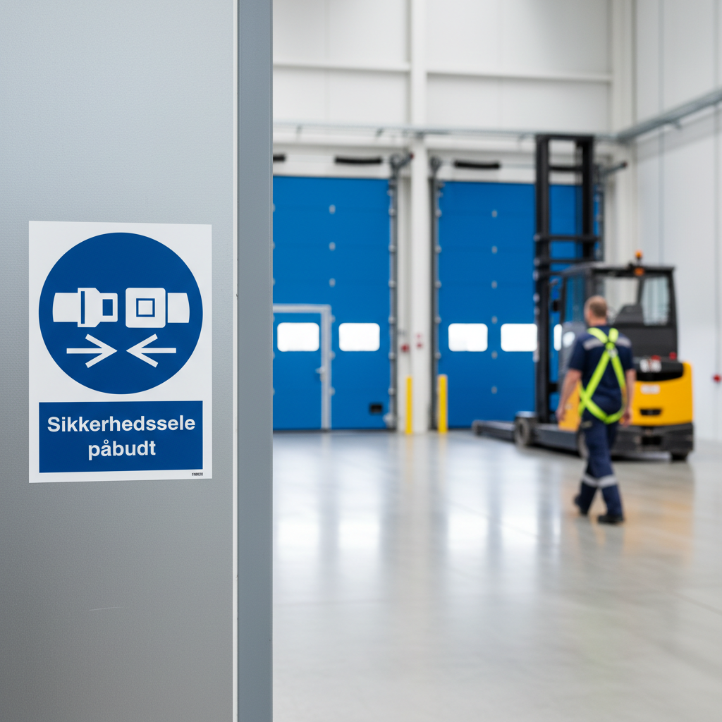 Sikkerhedssele påbudt skilt - Billede 4