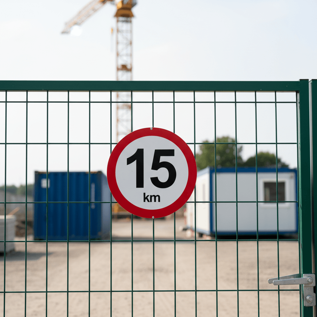 C55 Hastighedsbegrænsning 15 km. Skilt - Billede 5