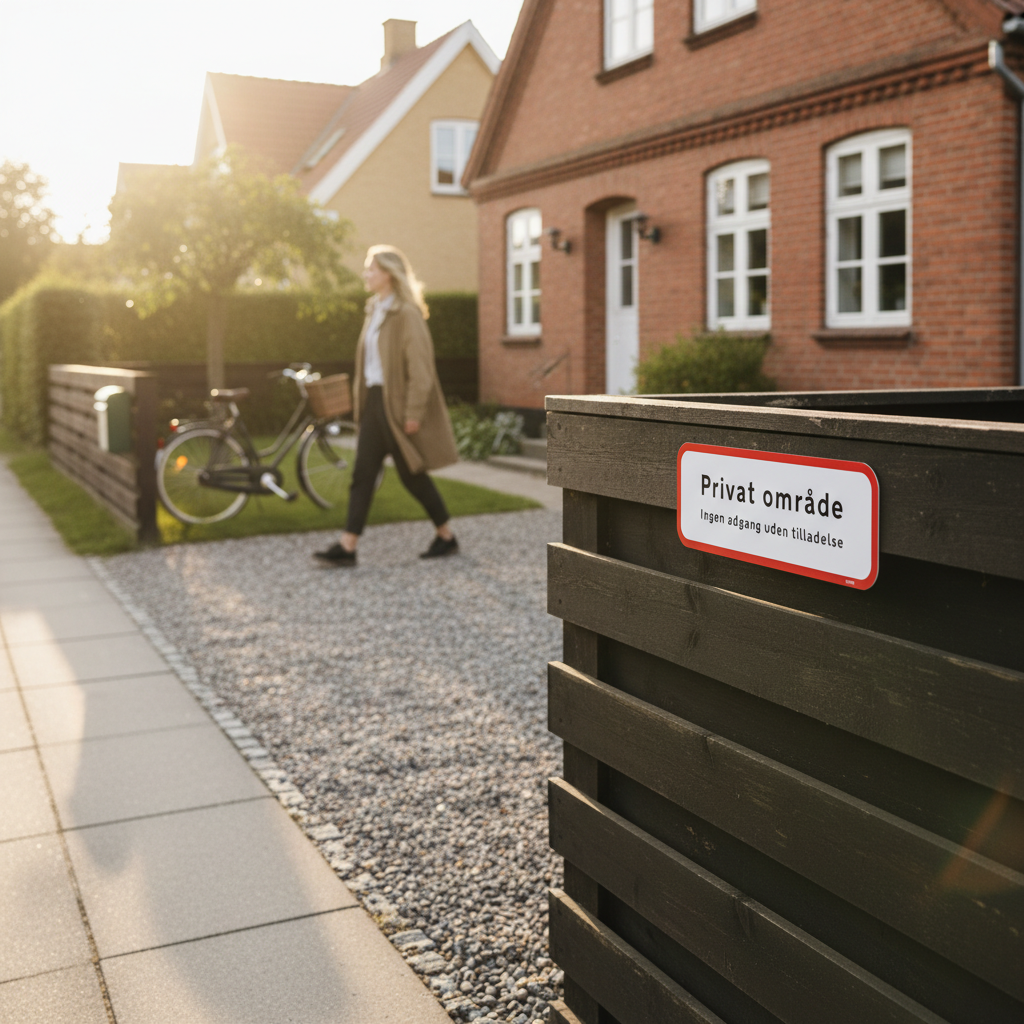 Privat område ingen adgang uden tilladelse skilt - Billede 2