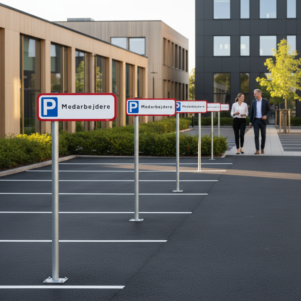 Medarbejder parkering skilt - Billede 3