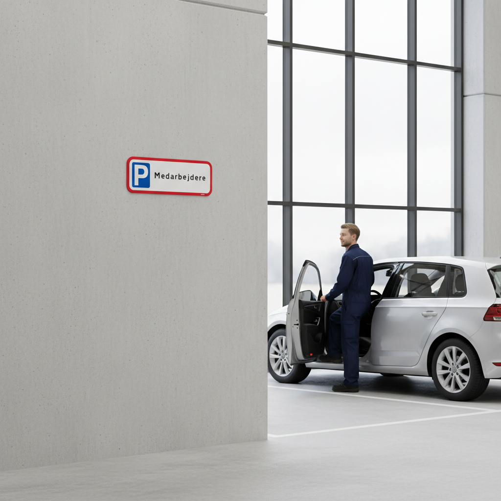 Medarbejder parkering skilt - Billede 4