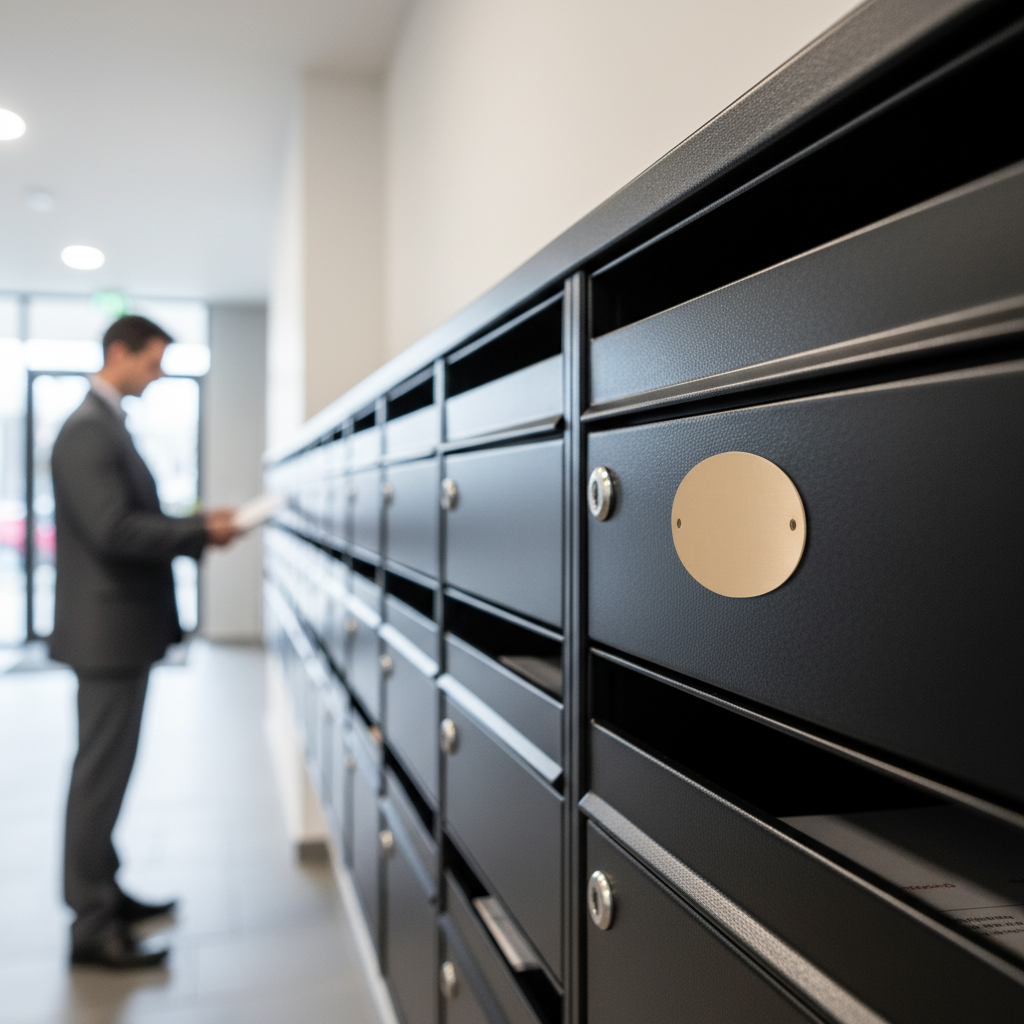 Dørskilt Børstet Messing - Oval - Billede 4