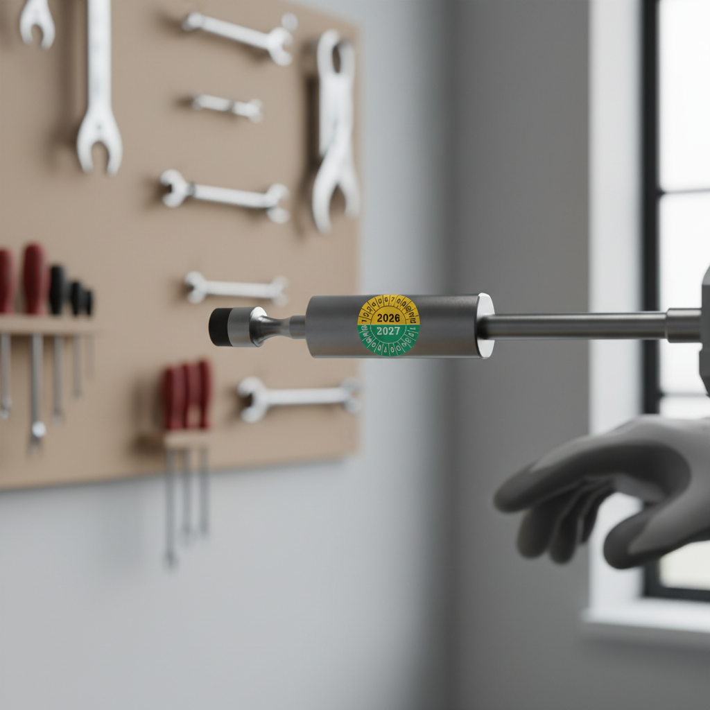 Kalibreringsmærker for 2026-2027 i gul og grøn, Selvklæbende, Ø30mm - Billede 5