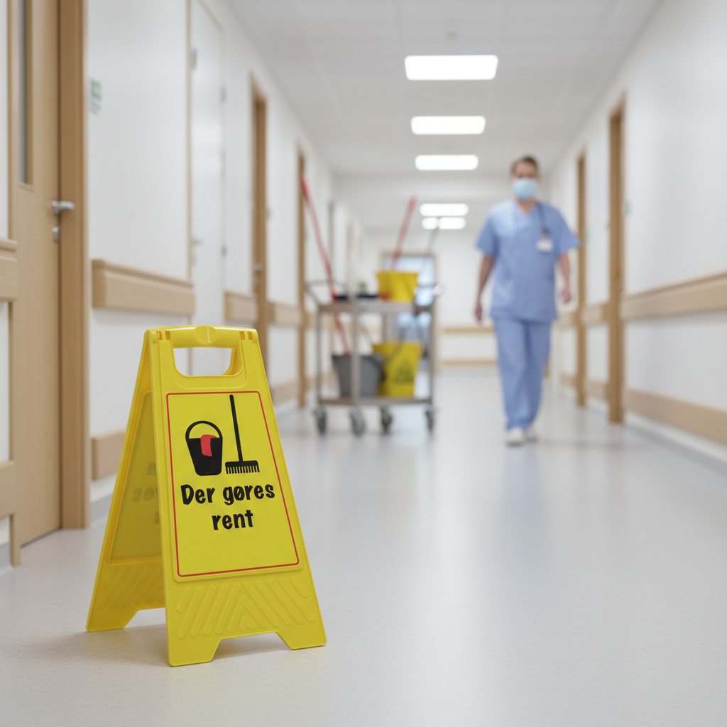 Der gøres rent. Gulv Advarselsskilt - Billede 5