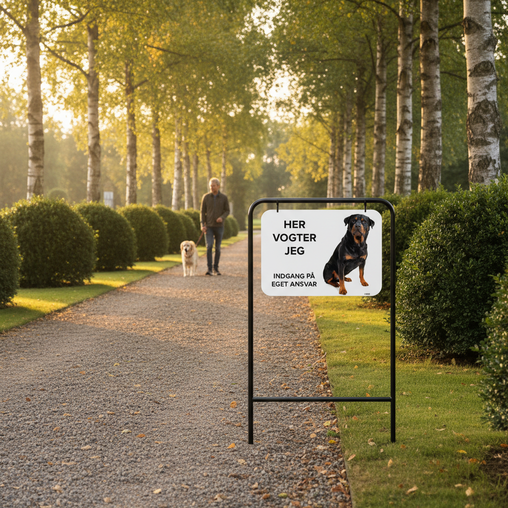 Rottweiler Her vogter jeg Indgang på eget ansvar skilt - Billede 4