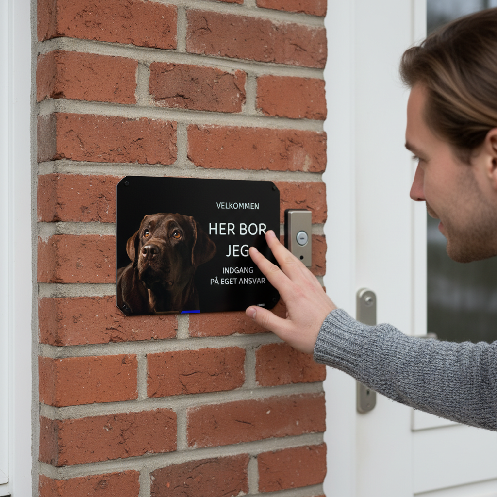 Her bor jeg skilt hund Labrador - Billede 2