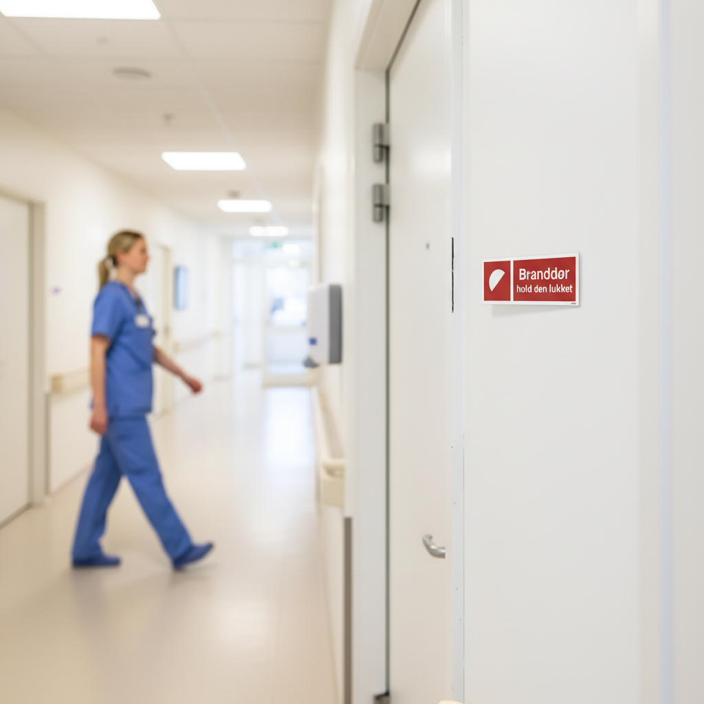 Branddør hold den lukket Skilt - Billede 5