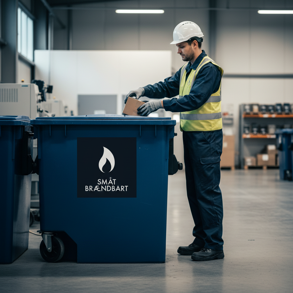 Småt brændbart affald sort skilt - Dansk Affaldssortering - Billede 2